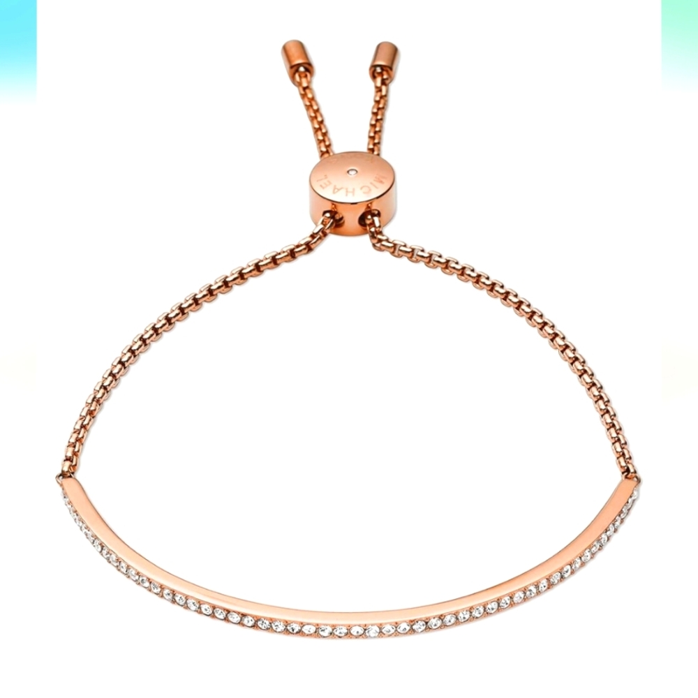 Classic Slider MK Rose Gold Pavé NWT